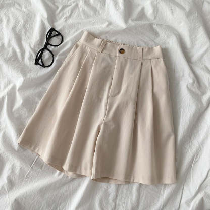 Korean Casual High Waist Loose Shorts-Soco Hoodie