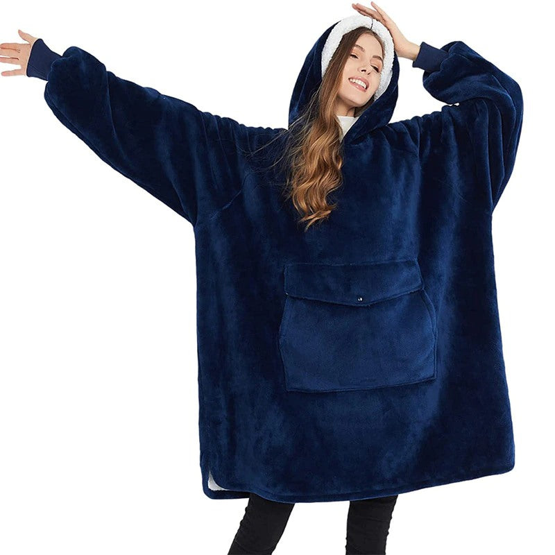 Winter Plush Sherpa Giant Oversized Hoodie Robe-Soco Hoodie