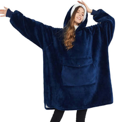 Winter Plush Sherpa Giant Oversized Hoodie Robe-Soco Hoodie
