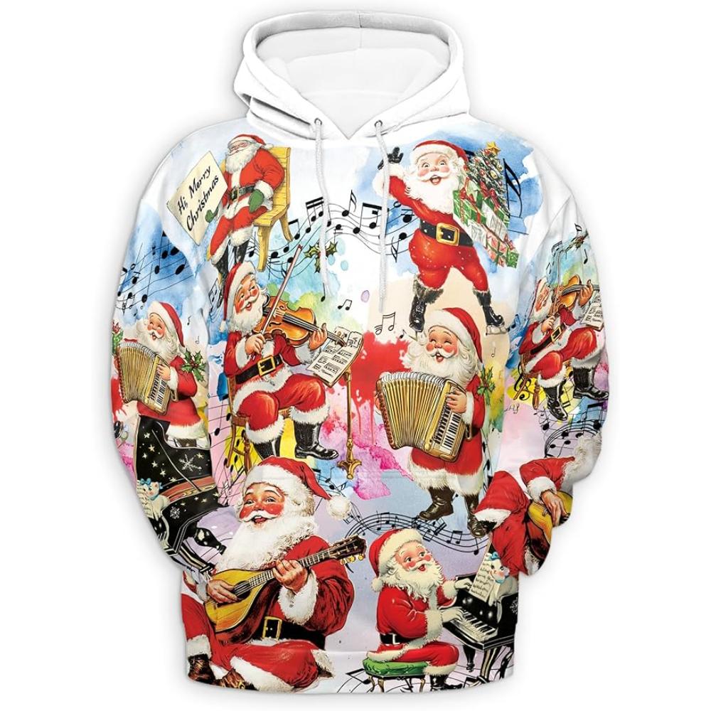 Christmas Santa Claus All Over Print Hoodie