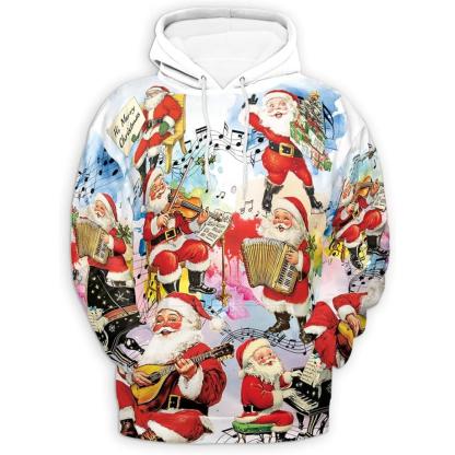 Christmas Santa Claus All Over Print Hoodie