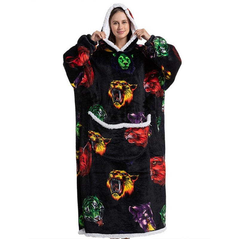 Oversized Long Warm Printed Winter Hoodies-Soco Hoodie
