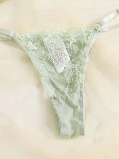 Sheer Mesh Embroidered Underwire Lingerie Set-Soco Hoodie