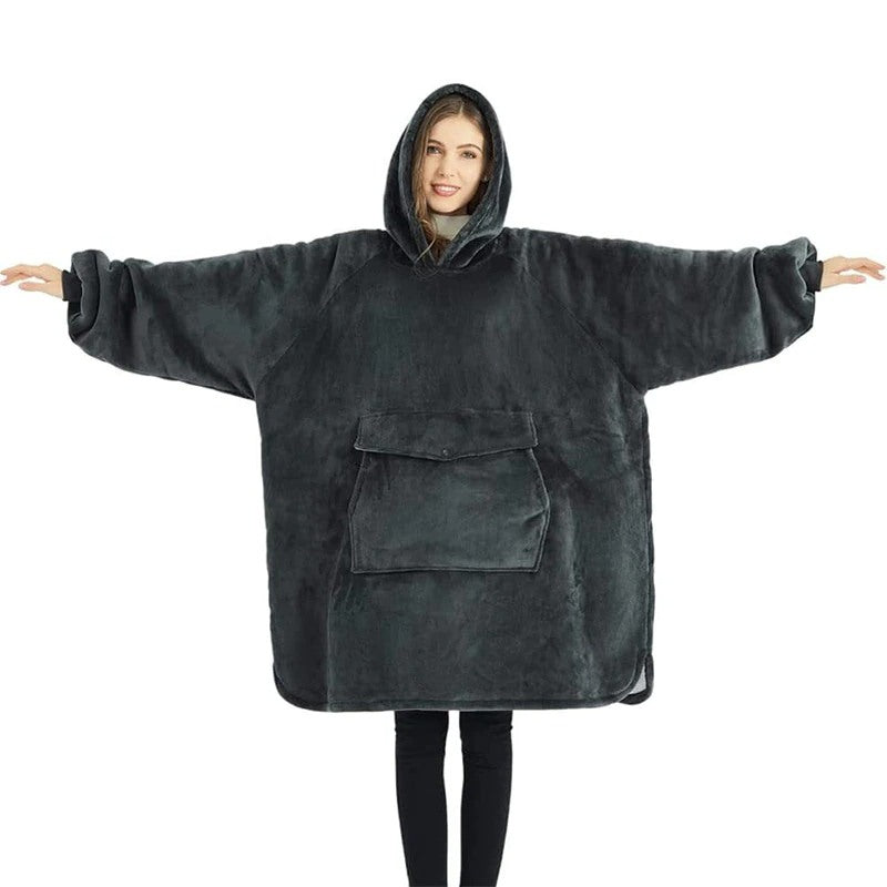 Winter Plush Sherpa Giant Oversized Hoodie Robe-Soco Hoodie