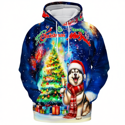 Festive Santa Dog Christmas Hoodie For Holiday Season