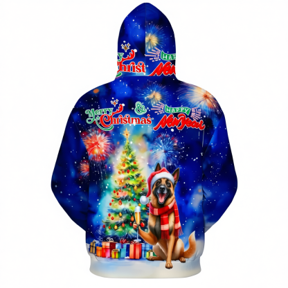 Festive Santa Dog Christmas Hoodie For Holiday Season