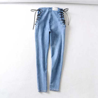 High Waist Slim Pencil Denim Pant-Soco Hoodie