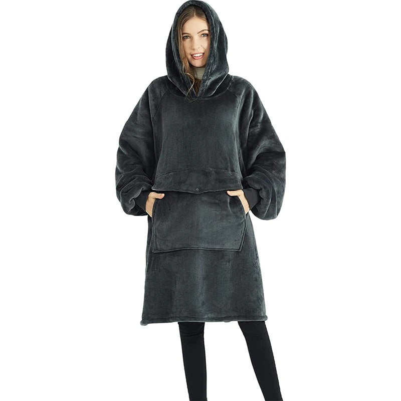 Winter Plush Sherpa Giant Oversized Hoodie Robe-Soco Hoodie