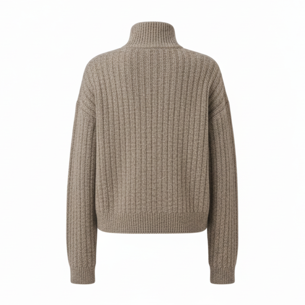 Cozy Ribbed Zip Up Knit Jacket