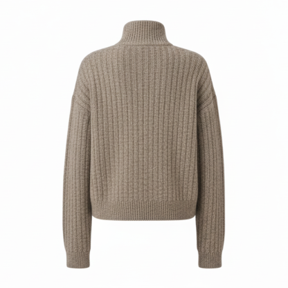 Cozy Ribbed Zip Up Knit Jacket