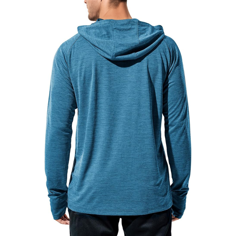 Mens UPF 50 Plus Sun Protection Long Sleeve Hoodie