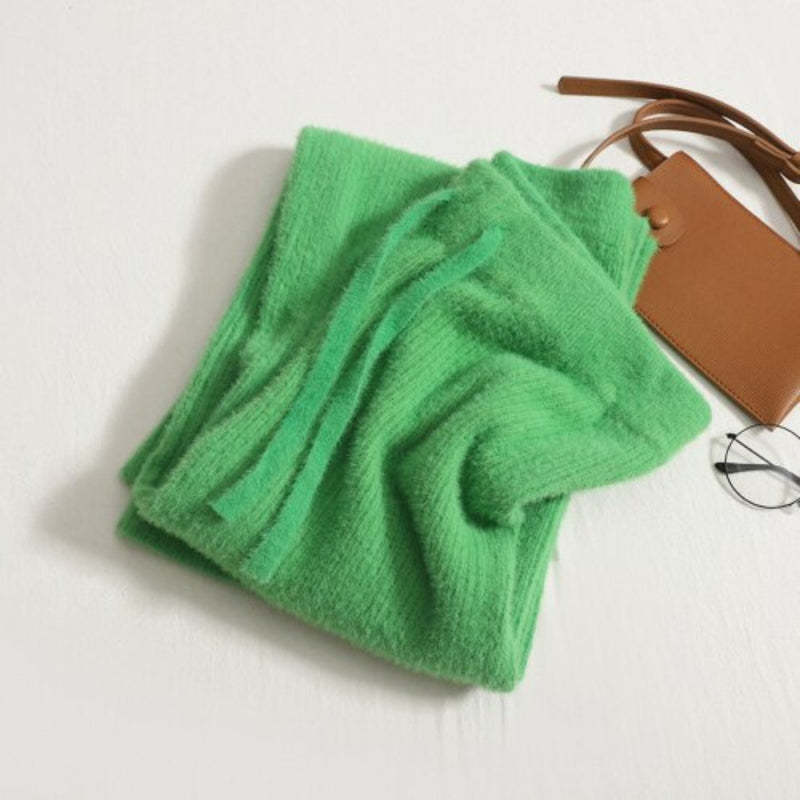 Loose Slim Knit Straight Tube Long Warm Pants-Soco Hoodie