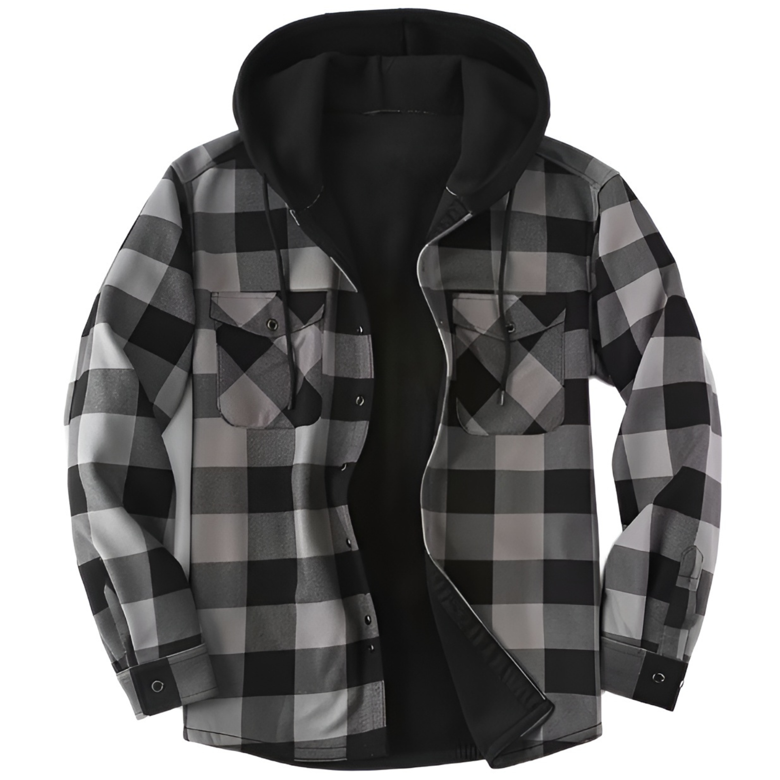 Men Heavyweight Winter Hooded Shirt