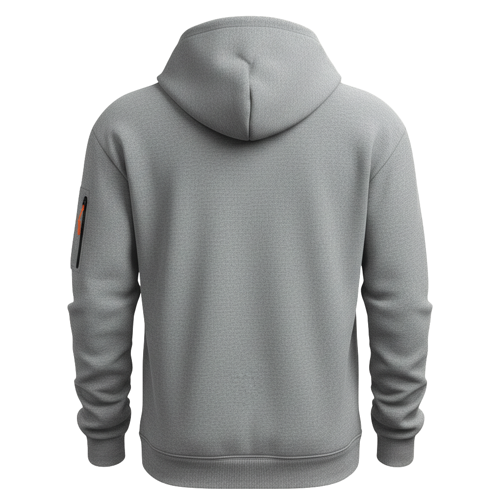 Casual Zip Up Hoodie With Kangaroo Pocket