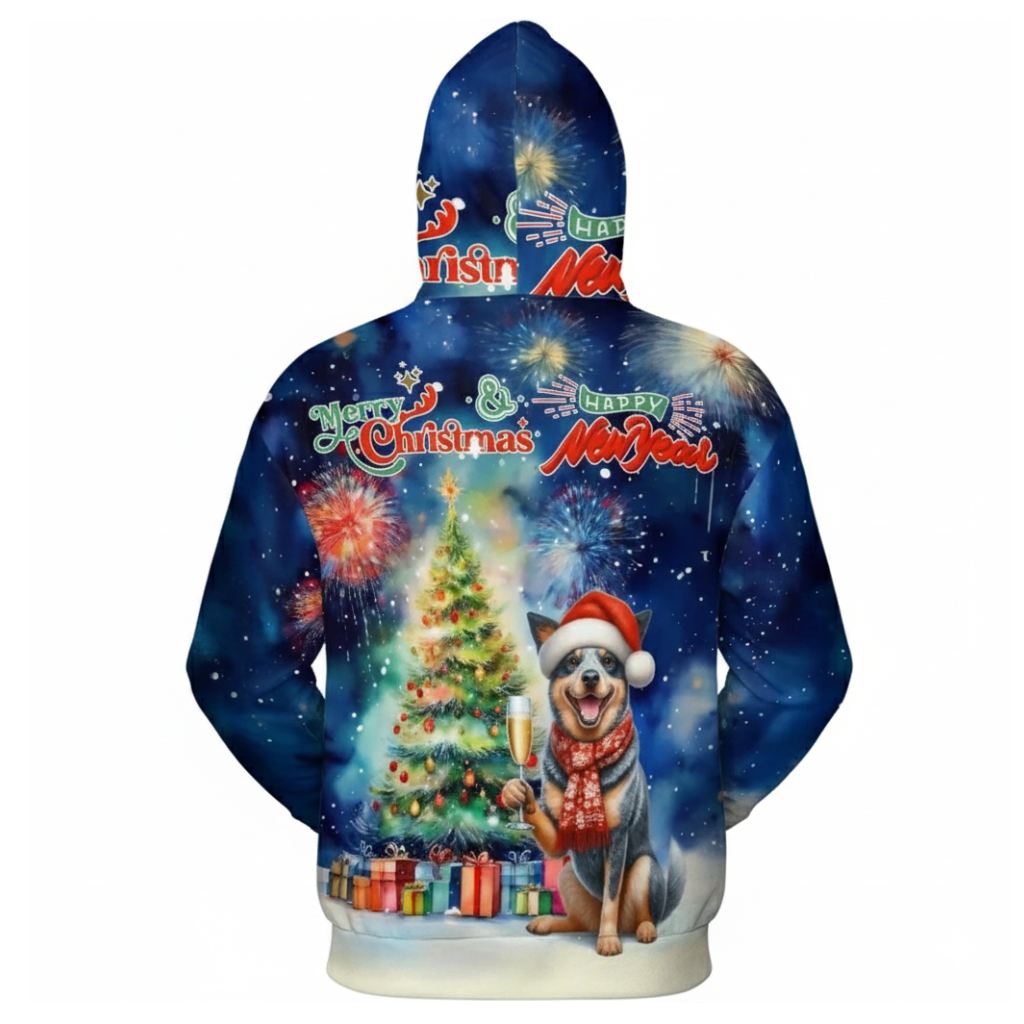 Christmas Santa Dog Holiday Hoodie