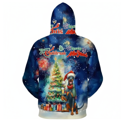 Christmas Santa Dog Holiday Hoodie