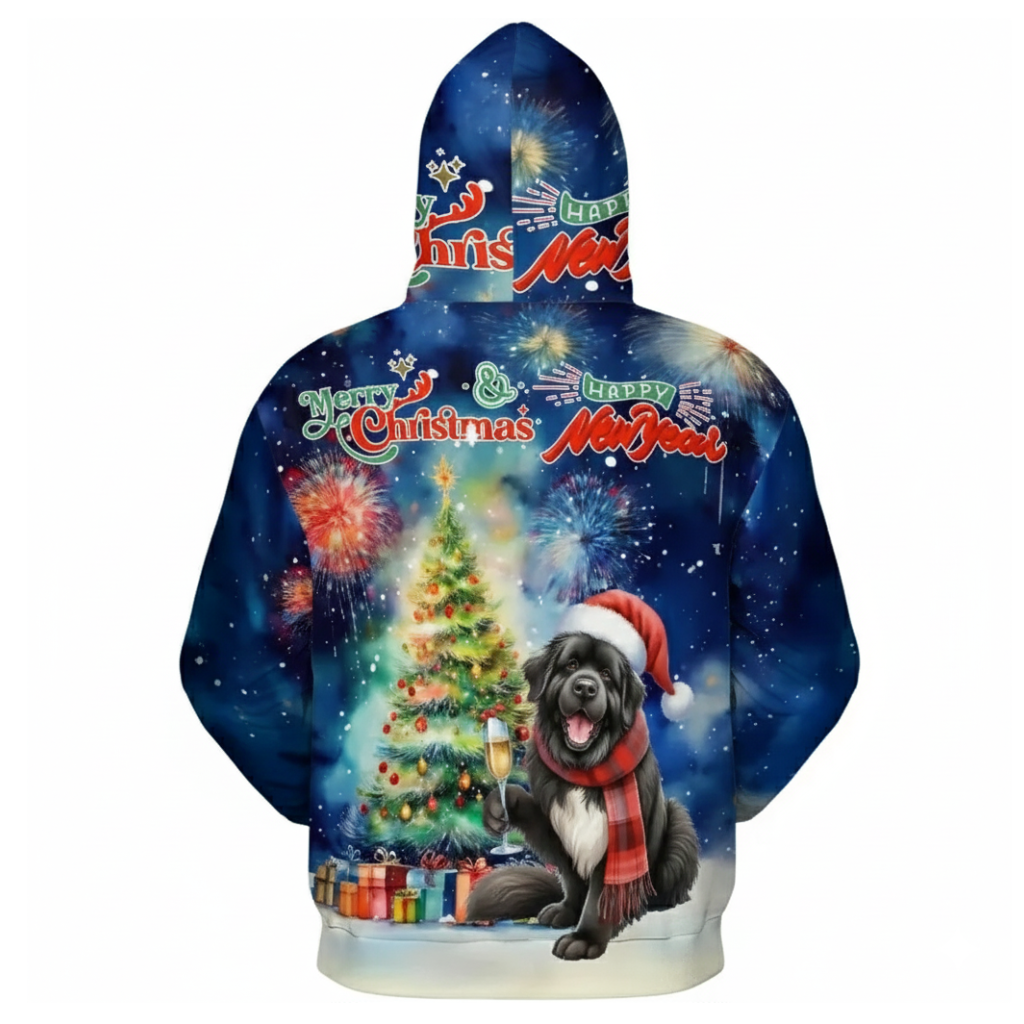 Christmas Santa Dog Holiday Hoodie