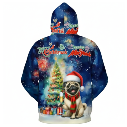 Christmas Santa Dog Holiday Hoodie