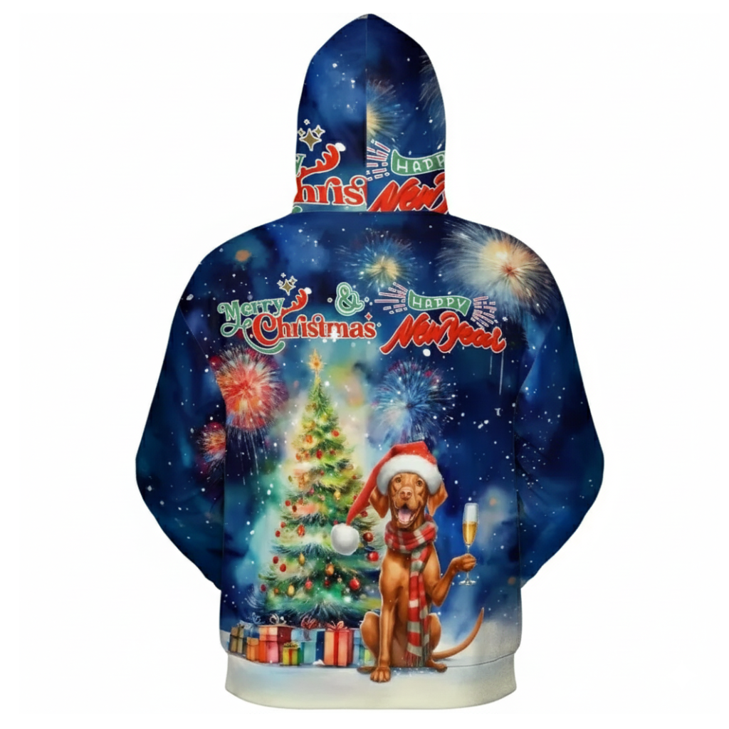 Christmas Santa Dog Holiday Hoodie