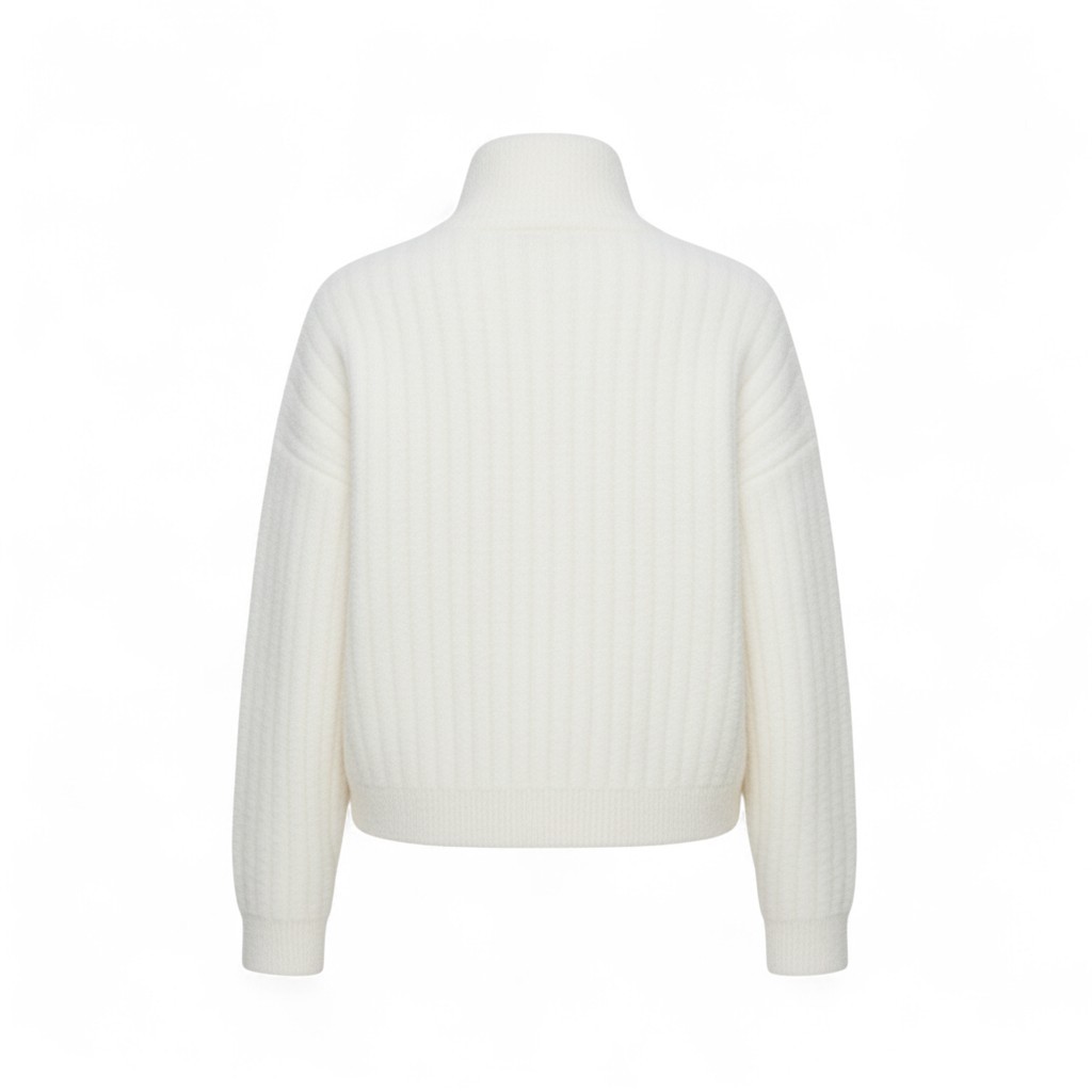 Cozy Ribbed Zip Up Knit Jacket