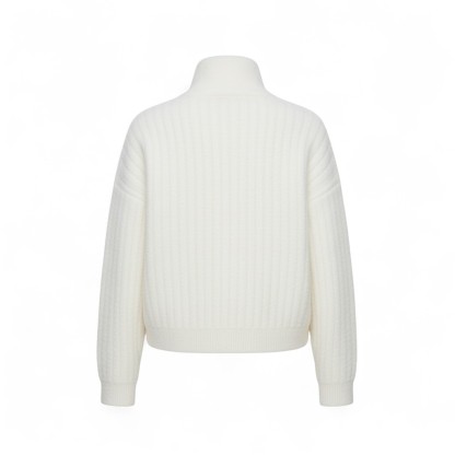 Cozy Ribbed Zip Up Knit Jacket