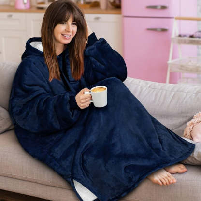 Warm Flannel Oversized Long Hoodies-Soco Hoodie