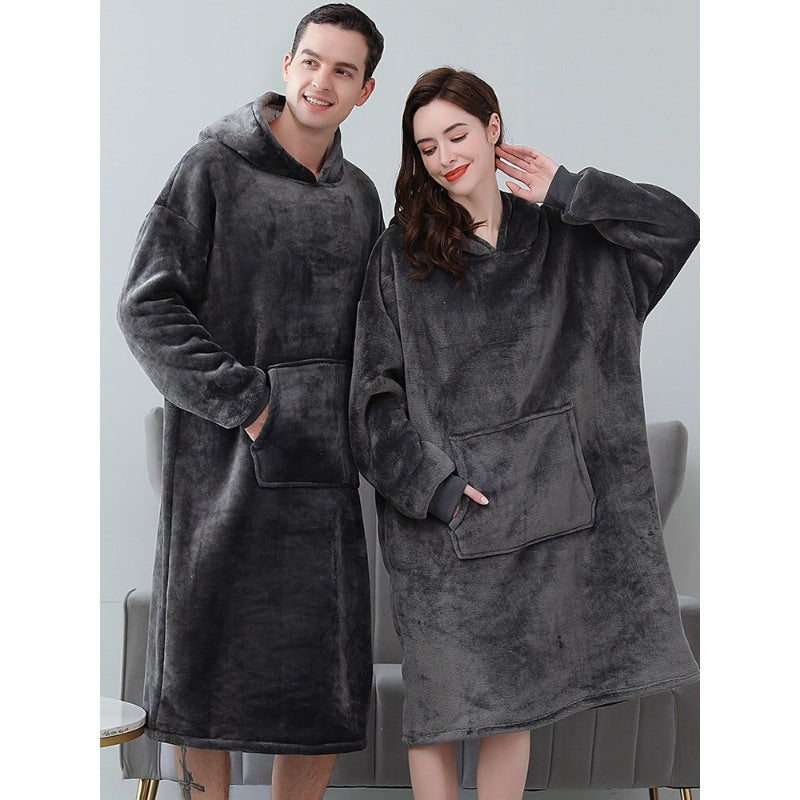 Oversized Warm Fleece Long Hoodies-Soco Hoodie