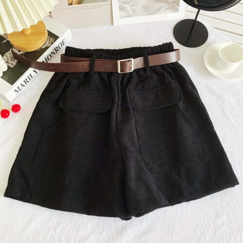 Casual Elastic High Waist Loose Shorts For Women-Soco Hoodie