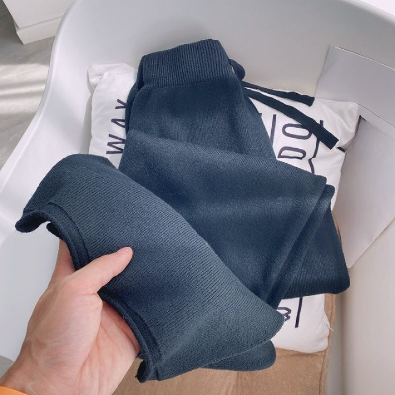 Casual Woolen Full Length Pants For Women-Soco Hoodie