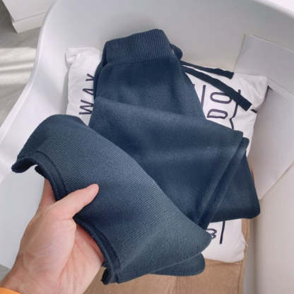 Casual Woolen Full Length Pants For Women-Soco Hoodie