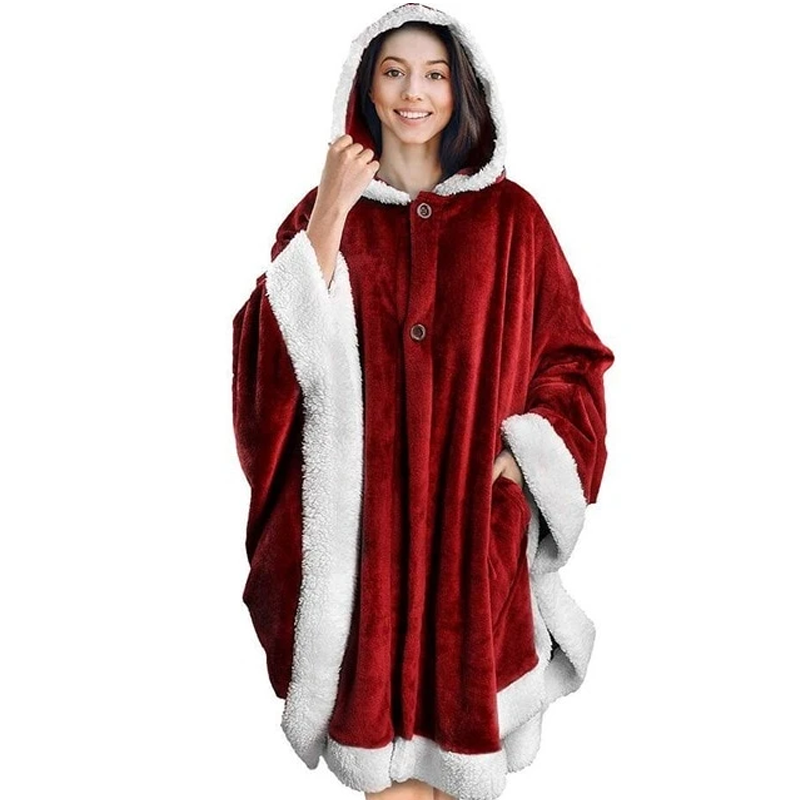 The Festive and Fun Fleece Oversized Blanket Hoodie-Soco Hoodie
