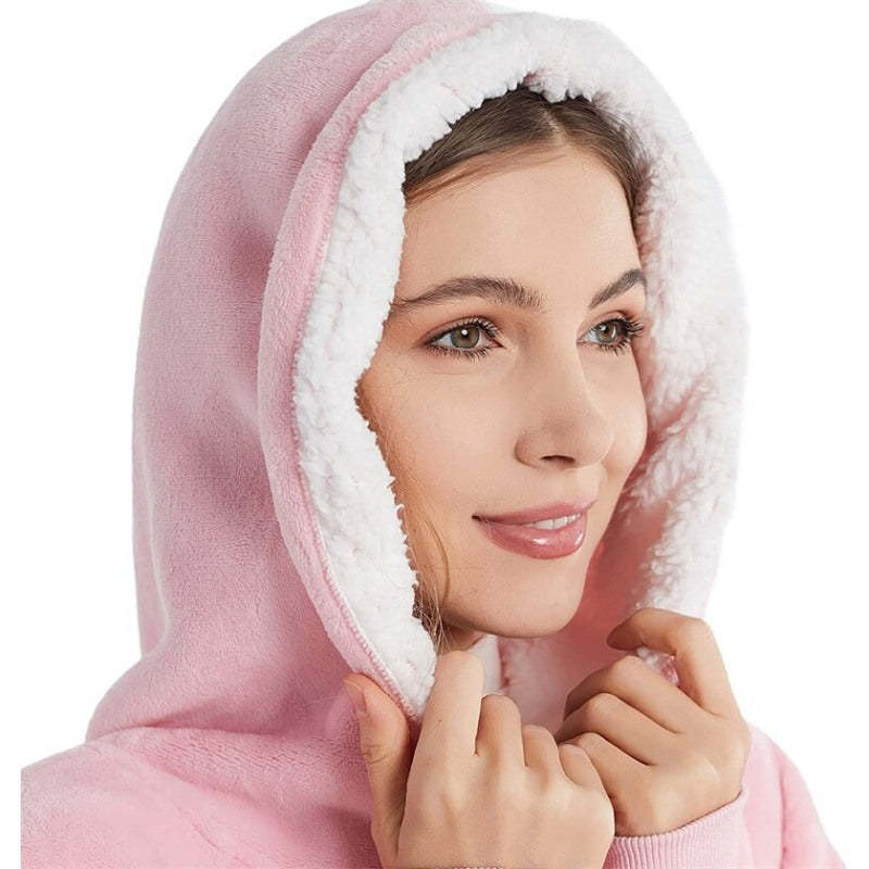 Winter Plush Sherpa Giant Oversized Hoodie Robe-Soco Hoodie