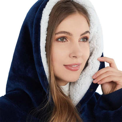 Winter Plush Sherpa Giant Oversized Hoodie Robe-Soco Hoodie