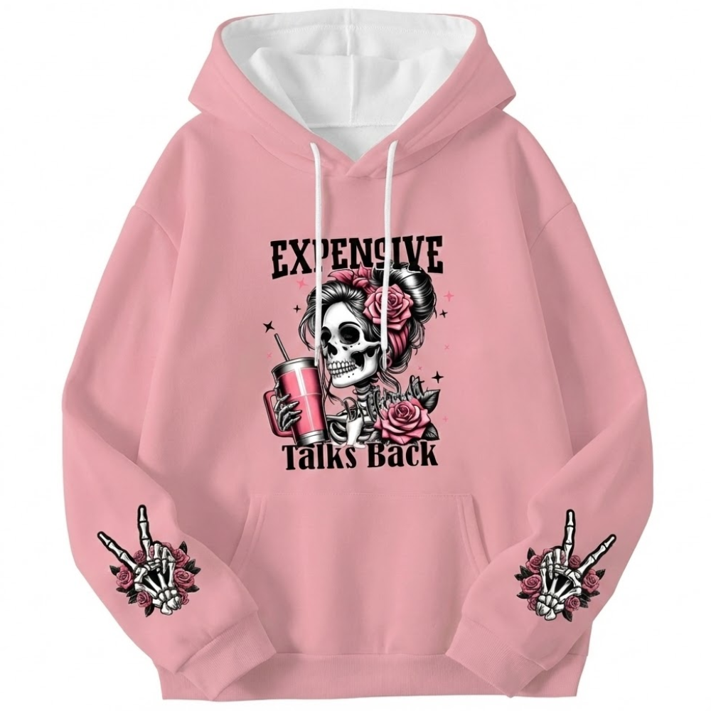 Halloween Graphic Print Hoodie For Women With Kangaroo Pocket