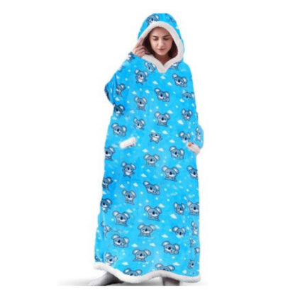 The Long Flannel Blanket Hoodie Oversized Wearable Blankets-Soco Hoodie
