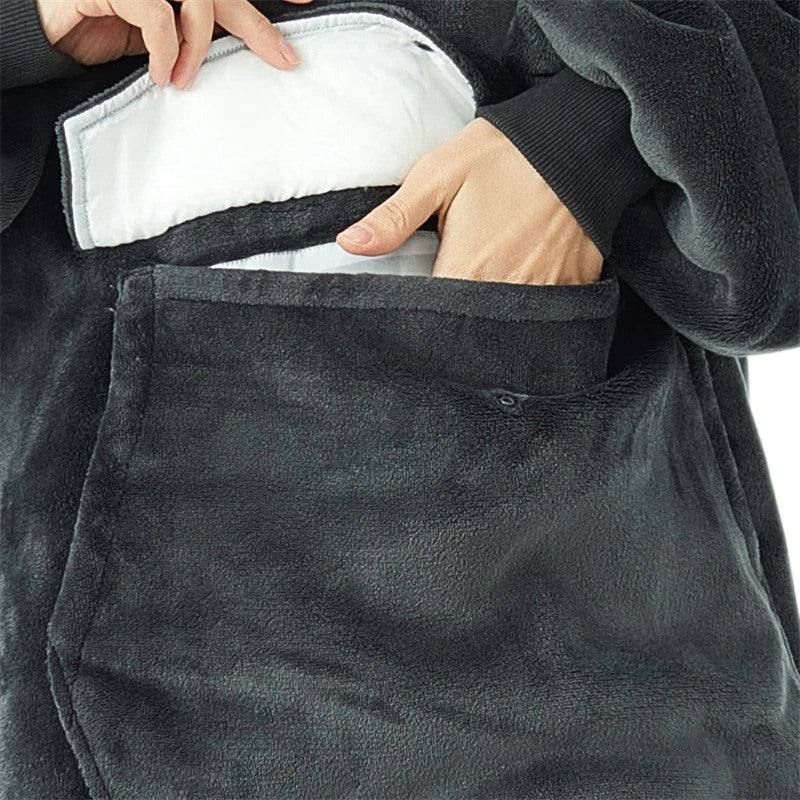 Winter Plush Sherpa Giant Oversized Hoodie Robe-Soco Hoodie