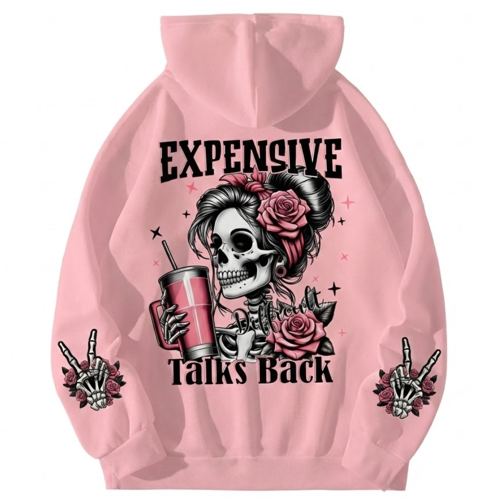 Halloween Graphic Print Hoodie For Women With Kangaroo Pocket