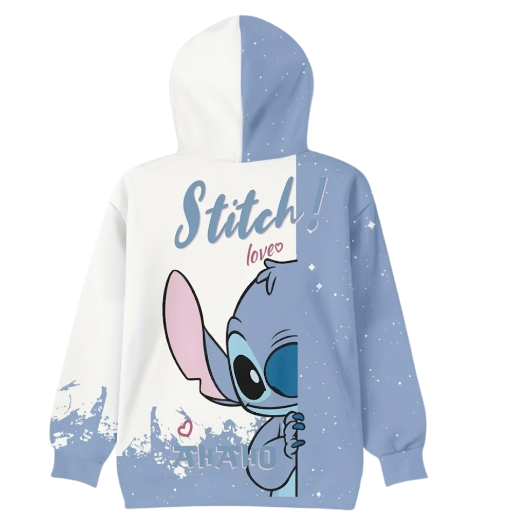 Loose Fit Pullover Graphic Sweatshirt With Drawstring Hood And Front Pockets