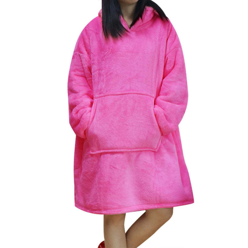 Solid Oversized Fleece Wearable Blanket Hoodie-Soco Hoodie
