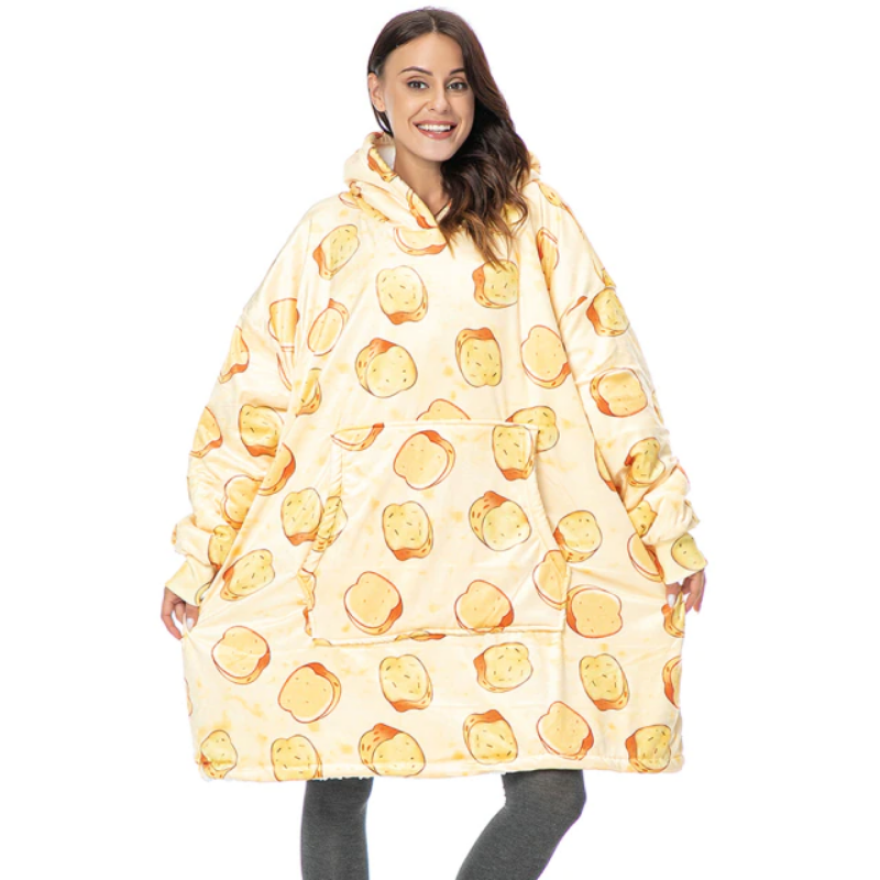 The Unique Food Pattern Blanket Hoodie-Soco Hoodie