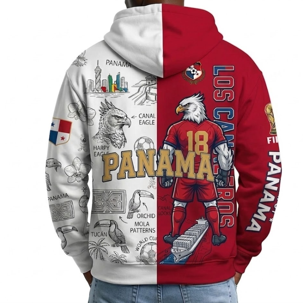 FIFA 2026 Panama Football Themed All Over Printed Hoodie