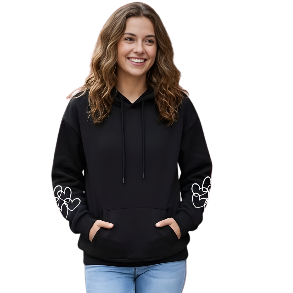 Oversized Highland Cow Print Hoodie For Women