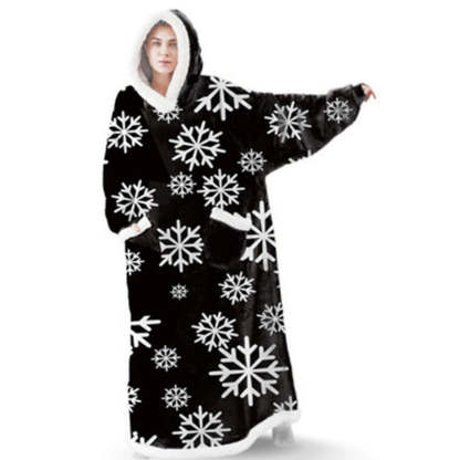 Long Oversized Printed Hoody Blanket For Women-Soco Hoodie