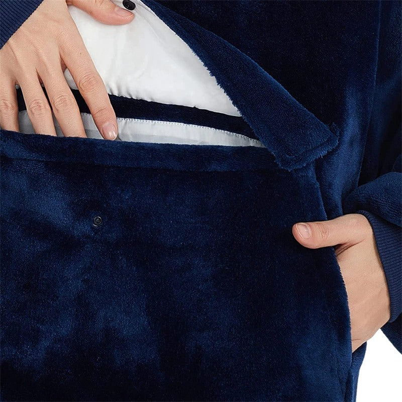 Winter Plush Sherpa Giant Oversized Hoodie Robe-Soco Hoodie