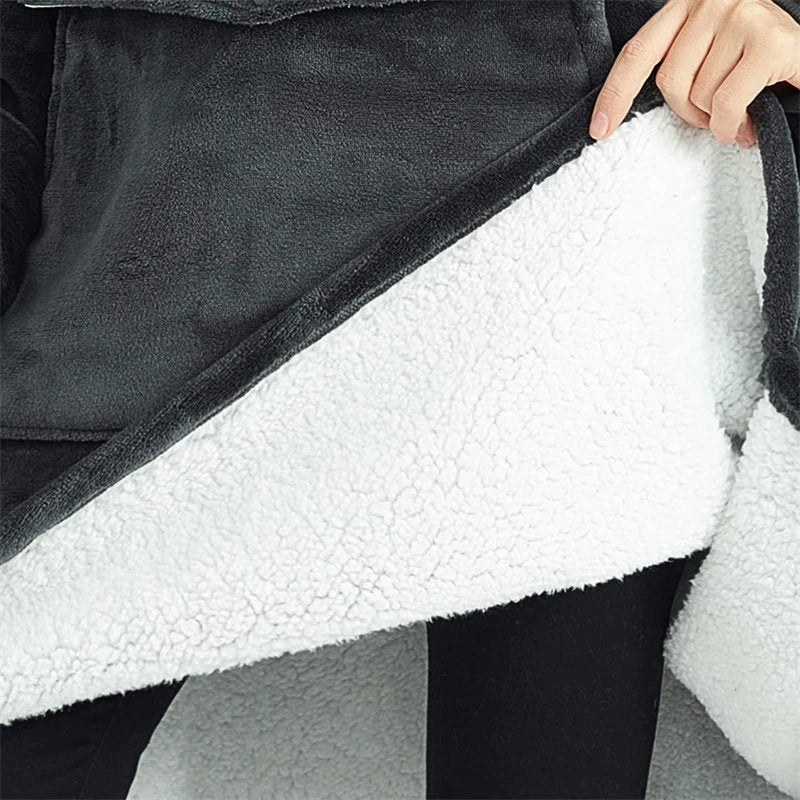 Winter Plush Sherpa Giant Oversized Hoodie Robe-Soco Hoodie