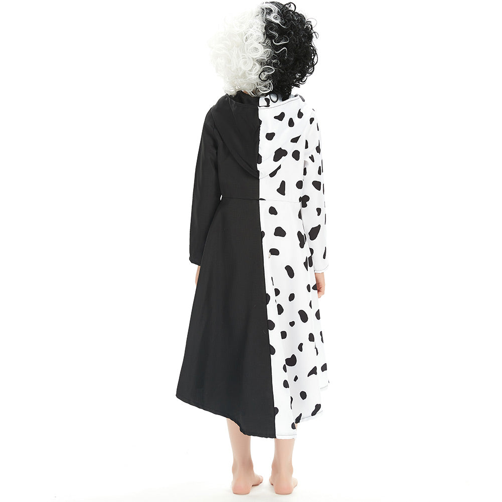 Kids Cruella Cosplay Costume Dress-Soco Hoodie