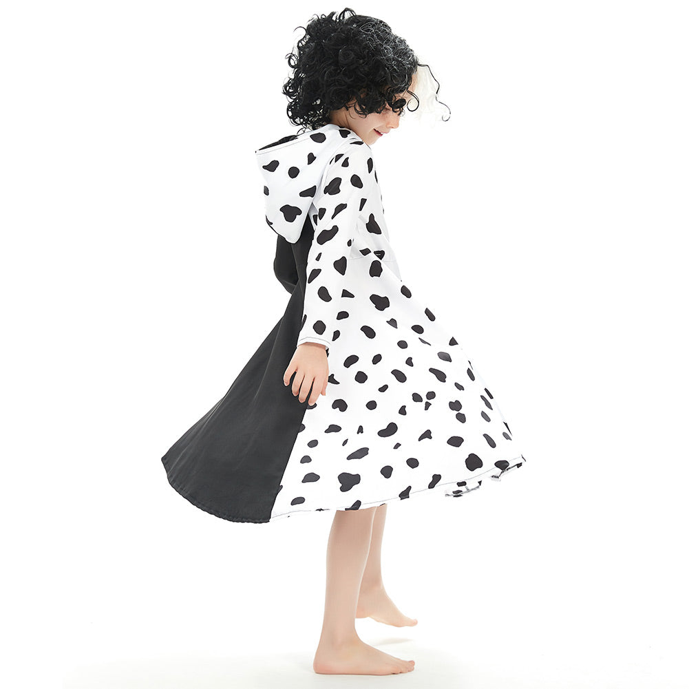 Kids Cruella Cosplay Costume Dress-Soco Hoodie