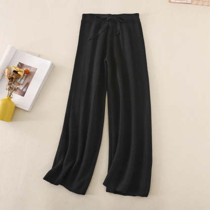 High Waist Loose Drape Straight Casual Long Pants-Soco Hoodie