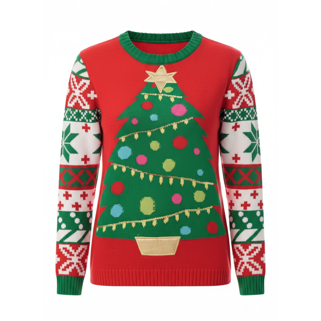 [Copy]Ugly Christmas Sweater For Women With Festive Winter Design