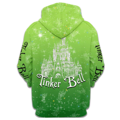 Green Tinker Bell Zip Up Hoodie